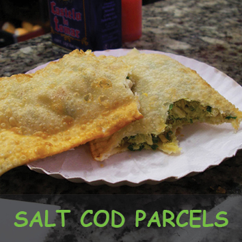 salt cod parcels, recipe